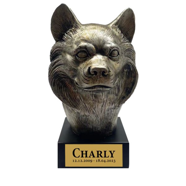 Bronze Hund Statue 08 "Chihuahua langhaarig"